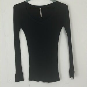 🌞 Heart & Hips Vintage Long sleeve black shirt ribbed crew neck size M